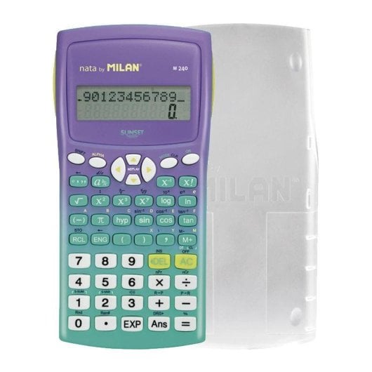 Calculatrice MILAN M240 Sunset 240 fonctions Turquoise Lilas