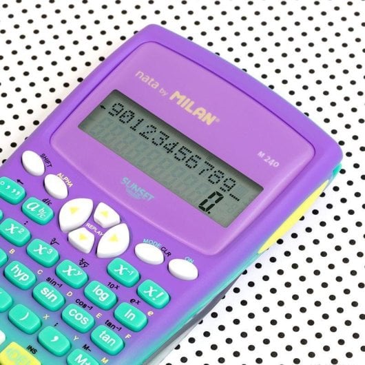 Calculatrice MILAN M240 Sunset 240 fonctions Turquoise Lilas