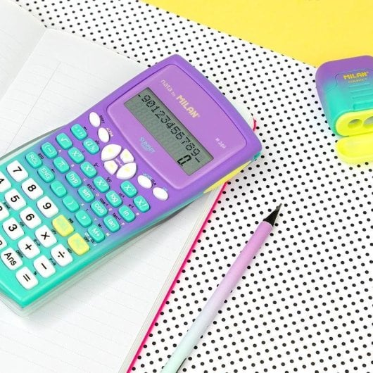Calculatrice MILAN M240 Sunset 240 fonctions Turquoise Lilas