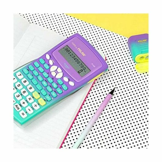 Calculatrice MILAN M240 Sunset 240 fonctions Turquoise Lilas