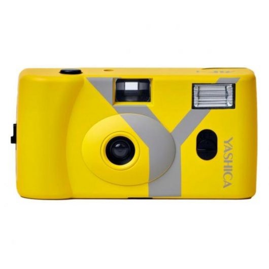 Cámara Analógica Yashica MF-1 Reutilizable 35mm Objetivo 31mm Flash Amarillo