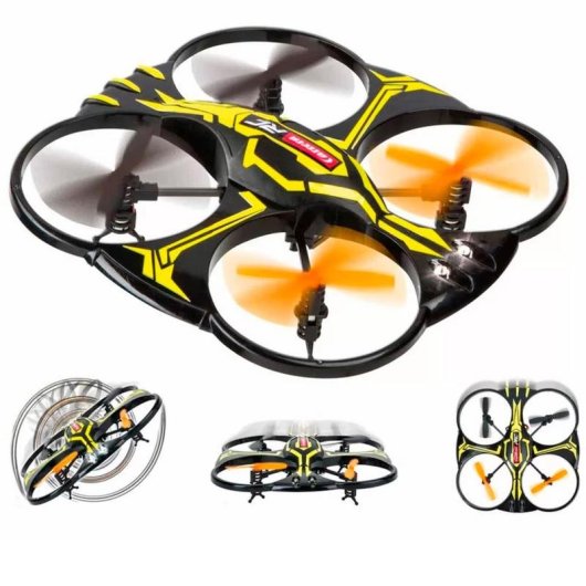 Drone Carrera Quadrocopter X2 R/C Giroscopio 4 ejes 2.4GHz Naranja