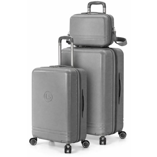 Benzi Bz5827g-60/50 Juego De Maletas, 2 Piezas Rígidas Extensibles Abs Y Neceser, Cabina 50 Cm Y Mediana 60 Cm, 4 Ruedas