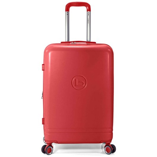 Mala de viagem expansível Benzi Bz5827r-50 em ABS, tamanho de cabine de 55 cm, 4 rodas duplas, fechadura de combinação de 3 dígitos, vermelha