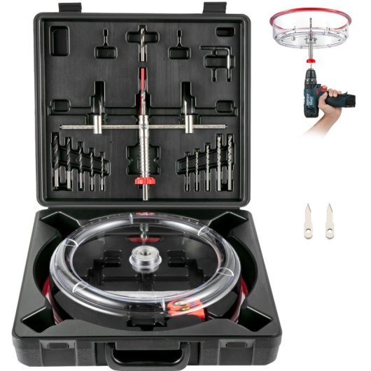 Kit scie cloche réglable FJKKQ-40-200 avec récupérateur de poussière 40-200 mm
