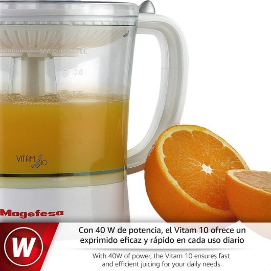 Exprimidor Magefesa Vitam 10 1L 40W duplo cone filtro regulável
