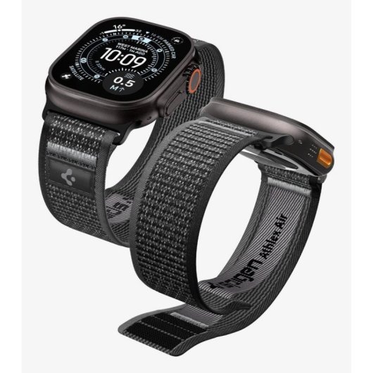 Bracelet Spigen Athlex Air 2 Apple Watch Ultra 49 mm textile noir orange