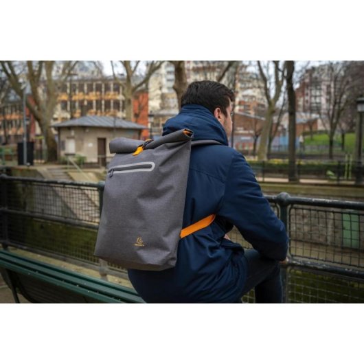 Mochila Exacompta Exactive Young 15,6 polegadas impermeavel compartimento PC cinza