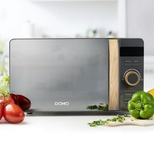 Micro-ondes Domo DO3420 20L 700W 5 niveaux 8 programmes Finition Bois