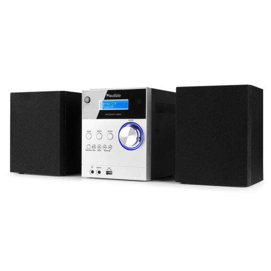 Microcadeia Audizio Metz 30W RMS Bluetooth USB CD Rádio DAB+ Comando