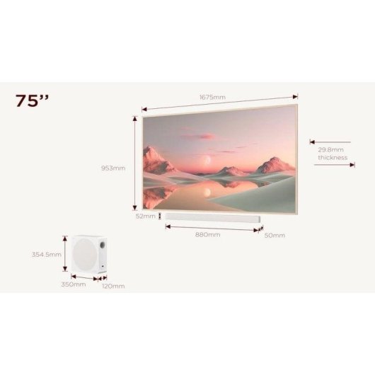 TV TCL QLED 75A300 Pro 75" 4K UltraHD 144Hz Smart TV Google TV HDR10 Dolby Vision Dolby Atmos