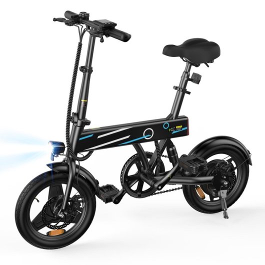 Iscooter Eb1 Bicicleta Eléctrica Plegable 14'', 36v 7.8ah, Motor 350w, Autonomía 30-40km, Suspensión Trasera, Carga Máxi