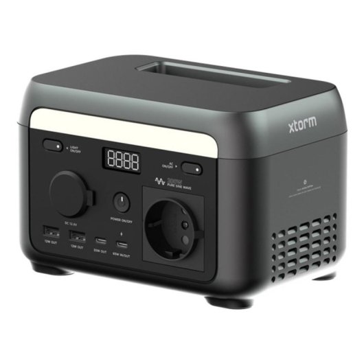 Energie-Station XTORM XP2W200 102,4Wh 1 AC-Anschluss 4 USB-Anschlüsse LiFePO4 Batterie LCD-Display Tragegriff