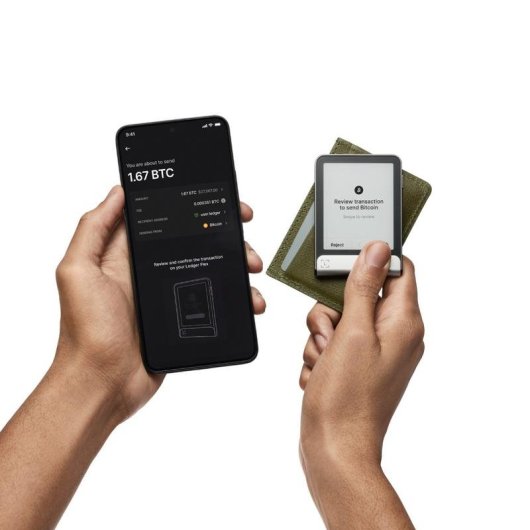 Monedero Ledger Flex pantalla E Ink 2.84" Bluetooth USB-C seguridad EAL6+ gris