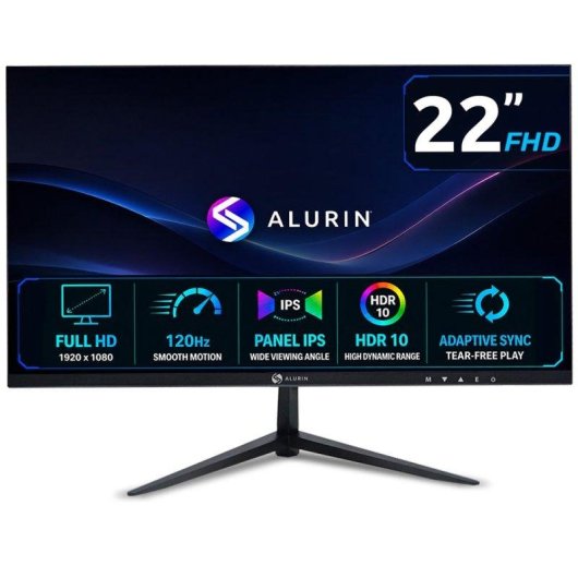 Monitor PC Alurin CoreVision 120IPSLite 22" FullHD 120Hz IPS HDR10 Adaptive Sync