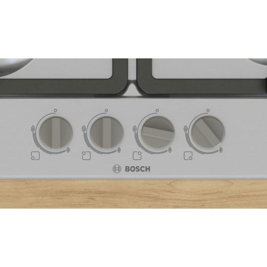 Gaskochfeld Bosch PGH6B5K90 4 Zonen Wok Edelstahl Einbau
