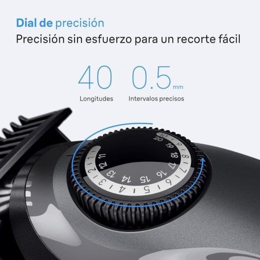 Recortadora de Barba Facial Braun Series 3 BT3525 Inalámbrica 50min Seco 40 Ajustes 3 Peines