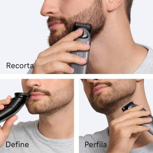 Recortadora de Barba Facial Braun Series 3 BT3525 Inalámbrica 50min Seco 40 Ajustes 3 Peines