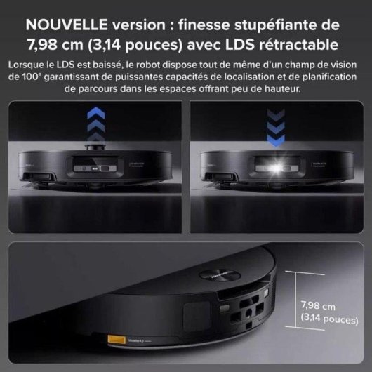 Aspirateur Robot et Laveur Roborock Saros 10 avec Vidage Automatique Navigation LiDAR 22.000 Pa