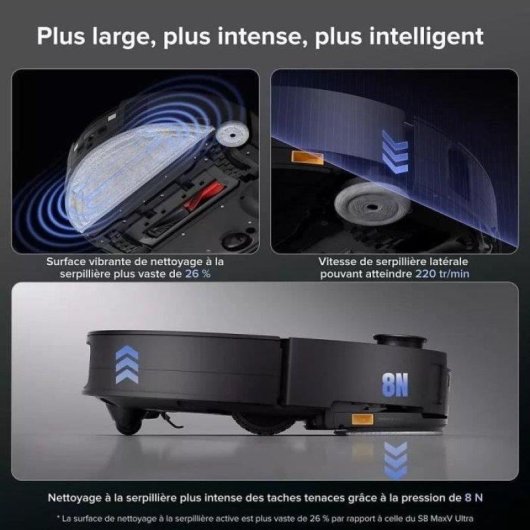 Aspirateur Robot et Laveur Roborock Saros 10 avec Vidage Automatique Navigation LiDAR 22.000 Pa