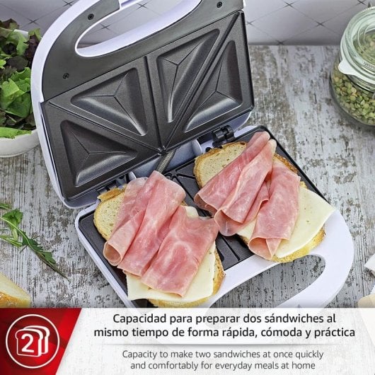 Sandwichera Magefesa 3126 Noir 750 W plaques antiadhésives poignée froide