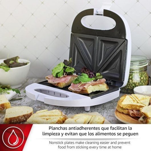 Sandwichera Magefesa 3126 Noir 750 W plaques antiadhésives poignée froide