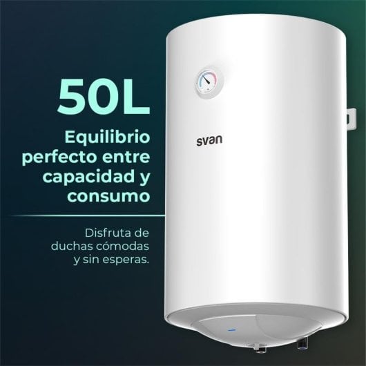 Termo elétrico SVAN 50L 1500W vertical aço esmaltado controle manual