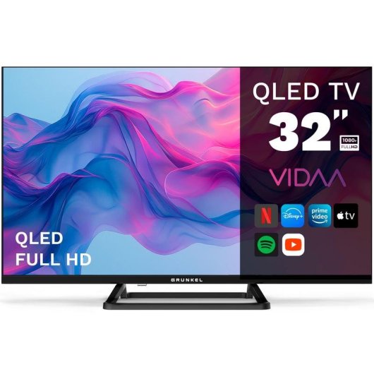 TV Grunkel QLED QLED-3225VD 32" HD 60Hz Smart TV VIDAA HDR10 Wi-Fi HDMI USB
