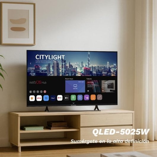 TV Grunkel QLED QLED-5025W 50" 4K UltraHD 60Hz Smart TV WebOS HDR10 USB-PVR