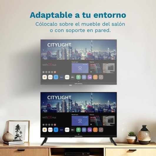 TV Grunkel LED LED-24PBW 24" HD 60Hz Smart TV WebOS HDR USB-PVR Wi-Fi