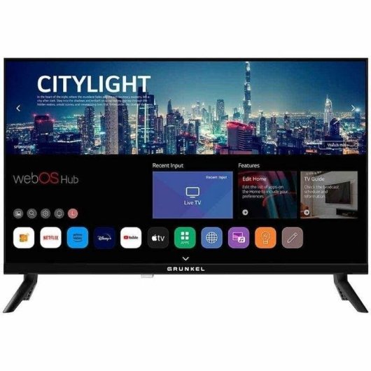 TV Grunkel LED LED-24PBW 24" HD 60Hz Smart TV WebOS HDR USB-PVR Wi-Fi