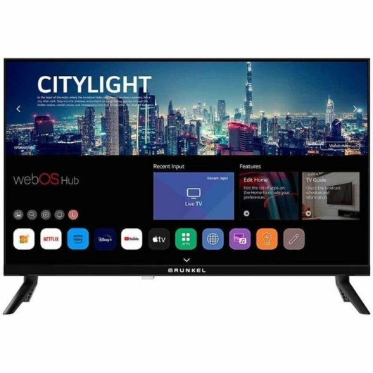 TV Grunkel LED LED-24PBW 24" HD 60Hz Smart TV WebOS HDR USB-PVR Wi-Fi