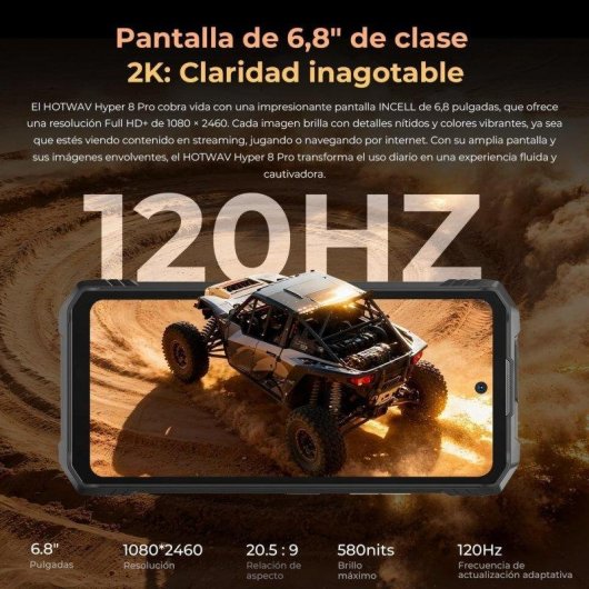 HOTWAV Hyper 8 Pro 5G 12GB 512GB 6.8" Noir