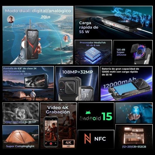 HOTWAV Hyper 8 Ultra 5G 12GB 512GB 6.8" Noir