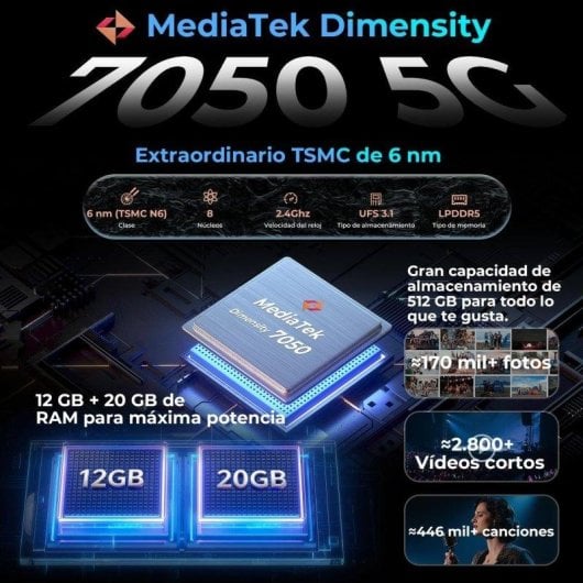 HOTWAV Hyper 8 Ultra 5G 12GB 512GB 6.8" Noir