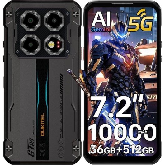 Oukitel WP60 5G 12GB Noir 7,2" 512GB Batterie puissante