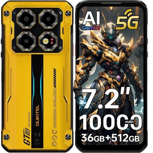 Oukitel WP60 5G 12 Go Orange 7,2" 512 Go Smartphone ultra-résistant