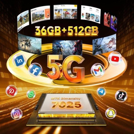 Oukitel WP60 5G 12 Go Orange 7,2" 512 Go Smartphone ultra-résistant