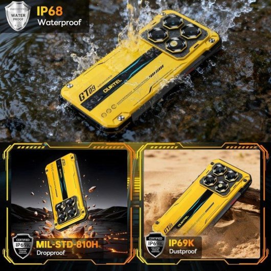 Oukitel WP60 5G 12 Go Orange 7,2" 512 Go Smartphone ultra-résistant