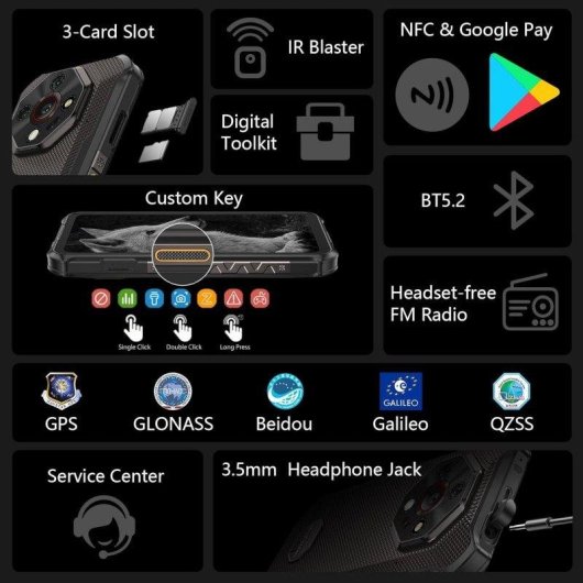 Ulefone Armor X16 4G 6GB 128GB 6.56" Nero NFC