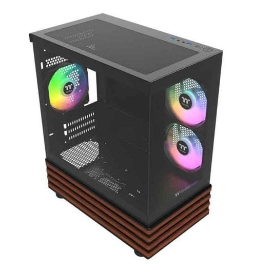 Torre Thermaltake View 170 WS ARGB Micro ATX Vidro Temperado ARGB Preto