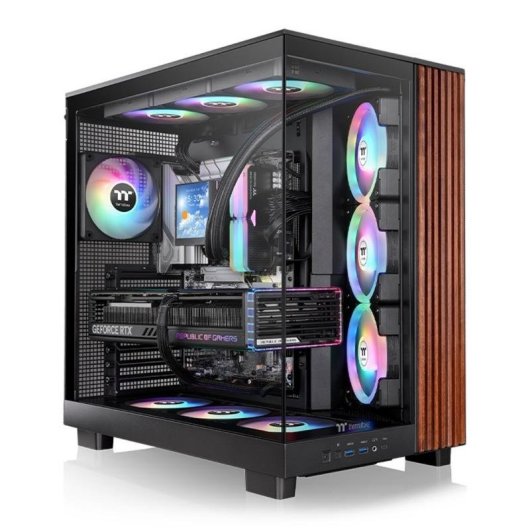 Torre ATX Thermaltake View 380 XL WS ARGB dupla câmara vidro temperado RGB