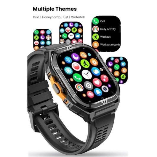 Cubot GT 3 Bluetooth GPS 1,96" AMOLED Acciaio Argento Taglia Unica SOS SpO2