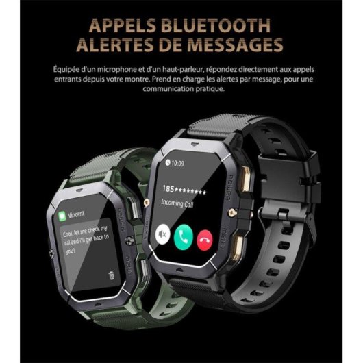 Cubot C28 Bluetooth 2,02" IPS TFT Nero Autonomia 10gg SpO2 Cardiofrequenzimetro 100 Sport