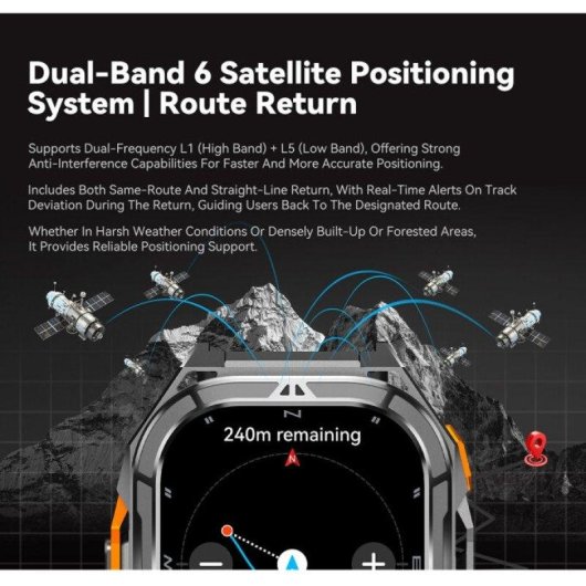 Cubot GT 3 Bluetooth GPS 1,96'' AMOLED Nero Acciaio Inox SOS SpO2 Autonomia