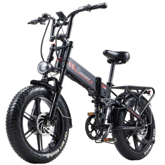 Bicicletta elettrica RANDRIDE Yx 20m 1000W 48V 20Ah Freni idraulici Nera