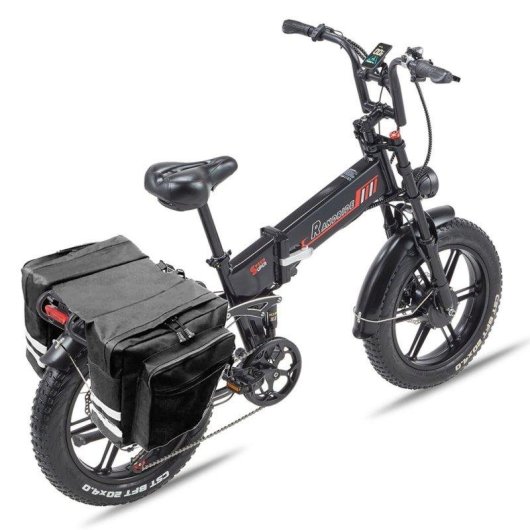 Bicicletta elettrica RANDRIDE Yx 20m 1000W 48V 20Ah Freni idraulici Nera