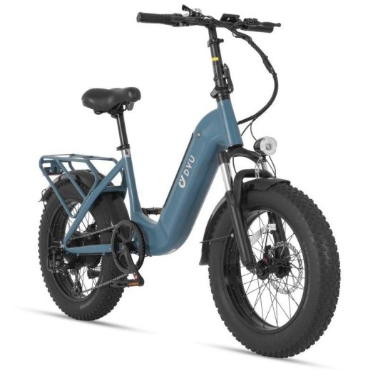 Bicicleta eléctrica DYU FF500 20" 250W Batería LG 48V 14Ah Azul