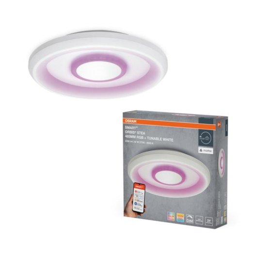 Lámpara de techo Ledvance SMART+ Orbis Stea WiFi RGBW 32 W blanca 48,5 cm