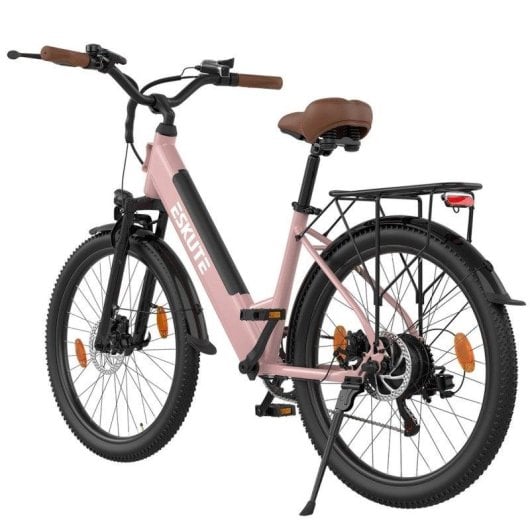 Bicicleta eléctrica Eskute C100 Plus 250 W 36 V 13 Ah rosa